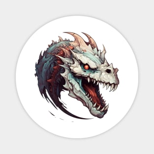 Demonic dragon skull Magnet